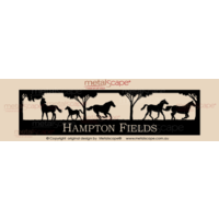 Panoramic Property Sign - 5 Horses