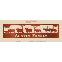 Property Sign - Riders & Brahman Cattle Muster