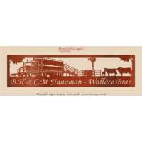 Panoramic Sign - Angus Cattle, Windmill & Cattle Truck