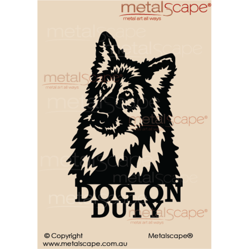 Metalscape - Metal Garden Art - Gardenscape -Dog on Duty German Shepherd Head